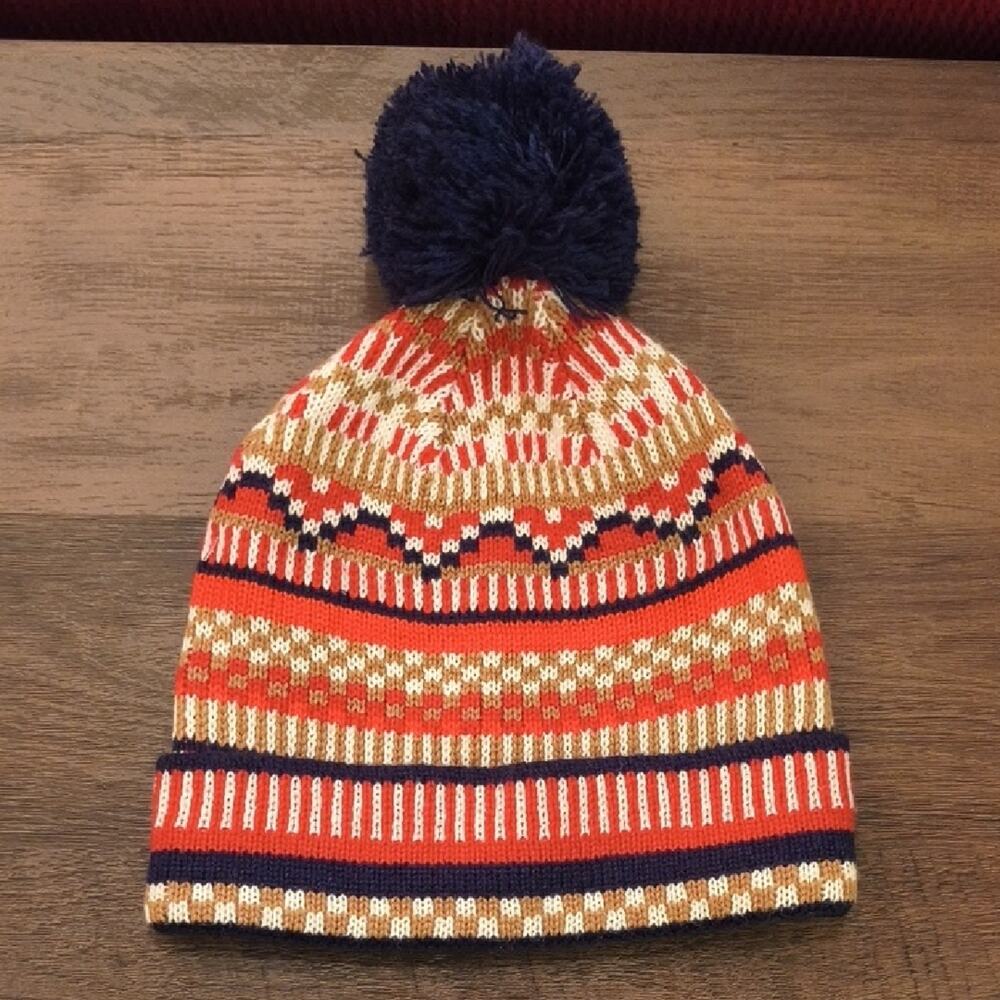 Mix It, Multicolor Knit Beanie w/ Pom-Pom, Size S/M NWOT